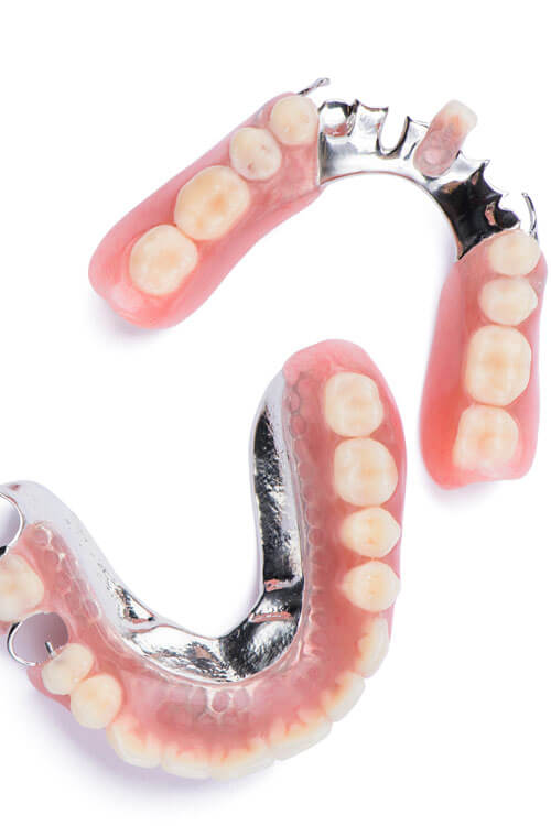 Dentures On White Background